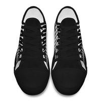 New Zealand Silver Fern Rugby Low Top Shoes All Black Go Champions Maori Pattern - Polynesian Pride
