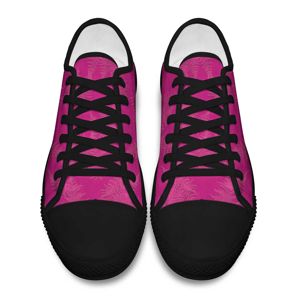 New Zealand Silver Fern Rugby Low Top Shoes Go Aotearoa World Cup Pink Version - Polynesian Pride