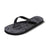New Zealand Taiaha Maori Flip Flops Minimalist Silver Fern All Black - Polynesian Pride