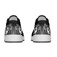 New Zealand Taiaha Maori Low Sneakers Kiwikiwi Minimalist Silver Fern Tukutuku Motif