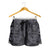 New Zealand Taiaha Maori Shorts for Women Minimalist Silver Fern All Black