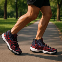 New Zealand Taiaha Maori Sneakers J11 Whero Minimalist Silver Fern Tukutuku Motif