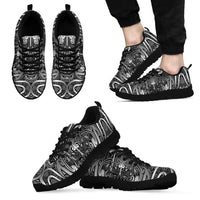 New Zealand Taiaha Maori Sneakers Kiwikiwi Minimalist Silver Fern Tukutuku Motif