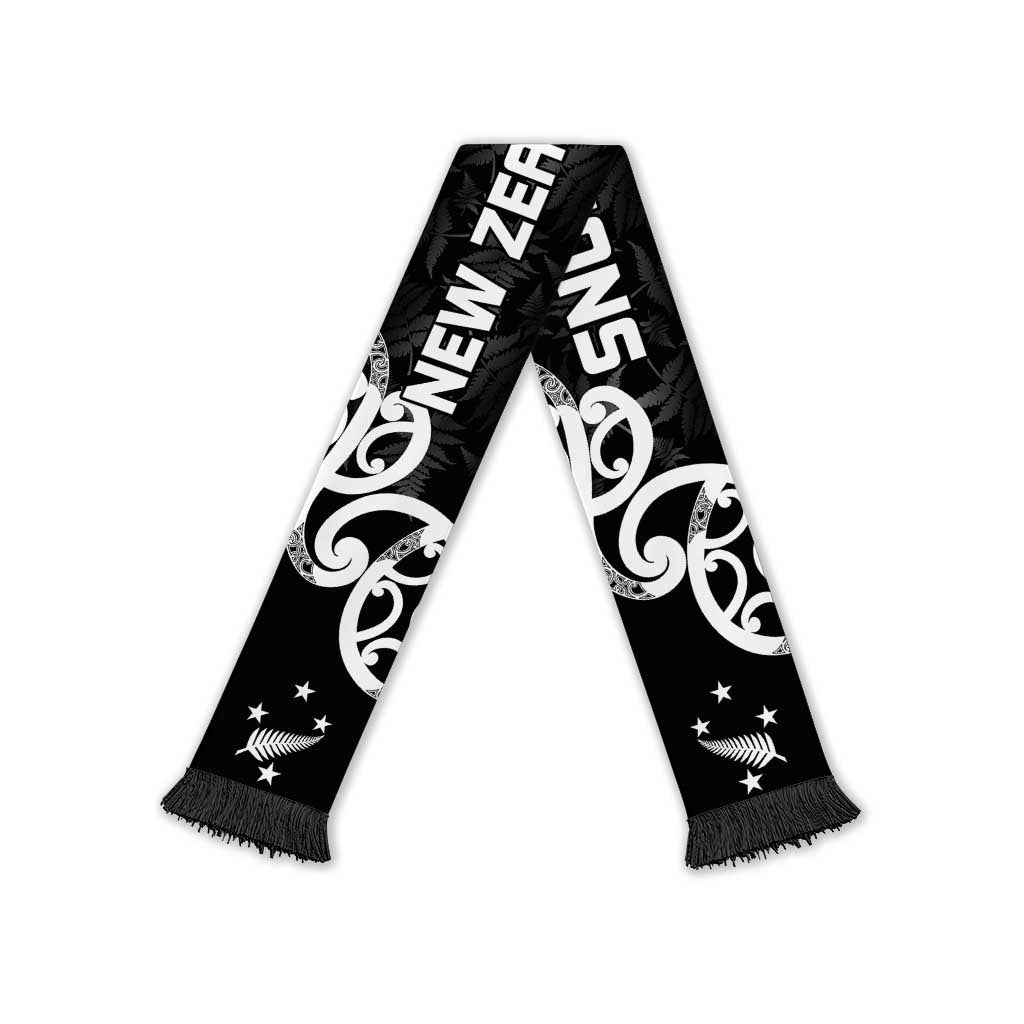 New Zealand WC2026 Black Soccer Scarf Silver Fern