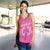 New Zealand Women Racerback Tank Fire Basketball Maori Tribal Pink - Polynesian Pride