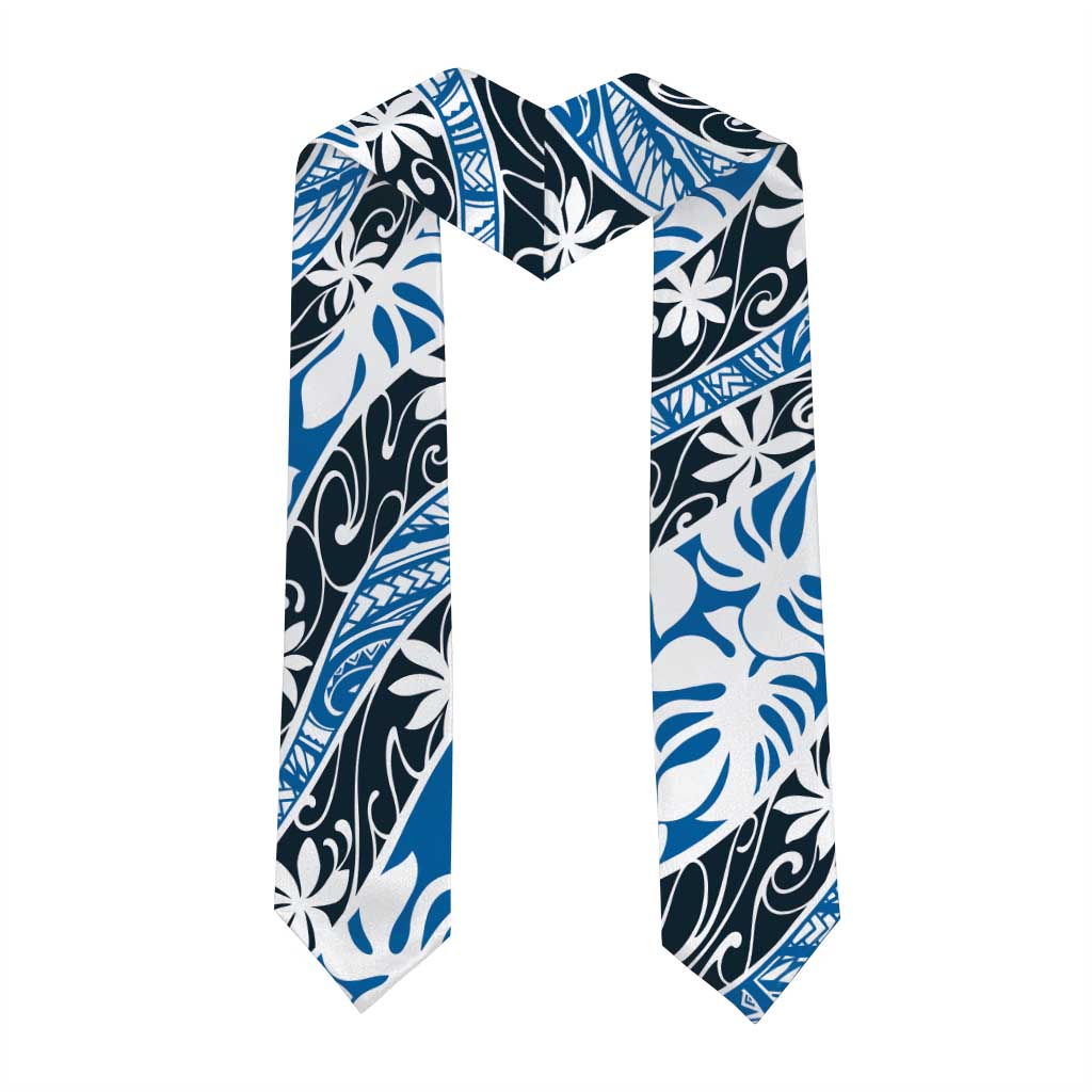 Ninamu Tahiti Tiare Monstera Graduation Stole Polynesian Pattern Curve Style
