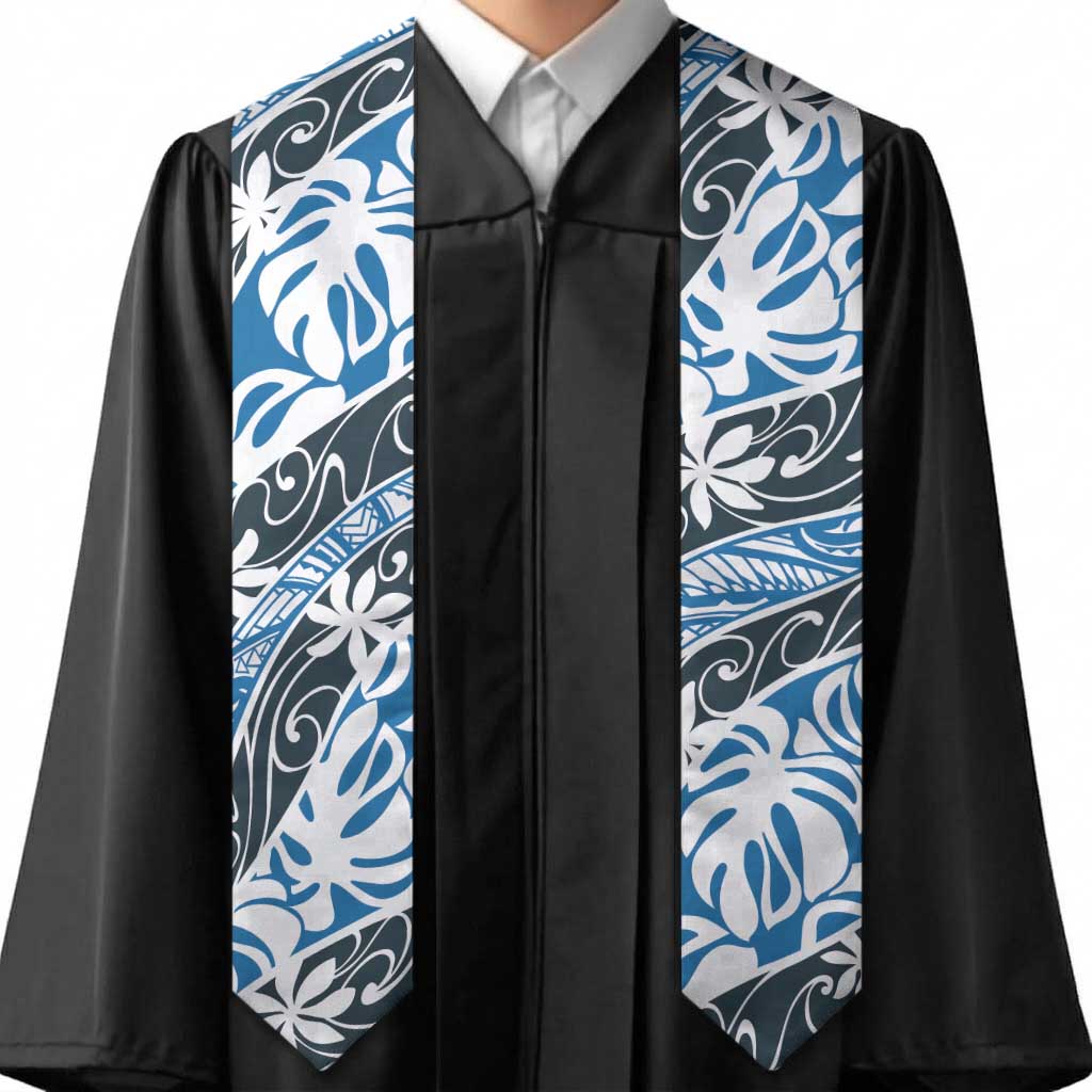 Ninamu Tahiti Tiare Monstera Graduation Stole Polynesian Pattern Curve Style