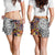 Niue Hiapo and Maori Decoration Tattoos Shorts for Women - Polynesian Pride