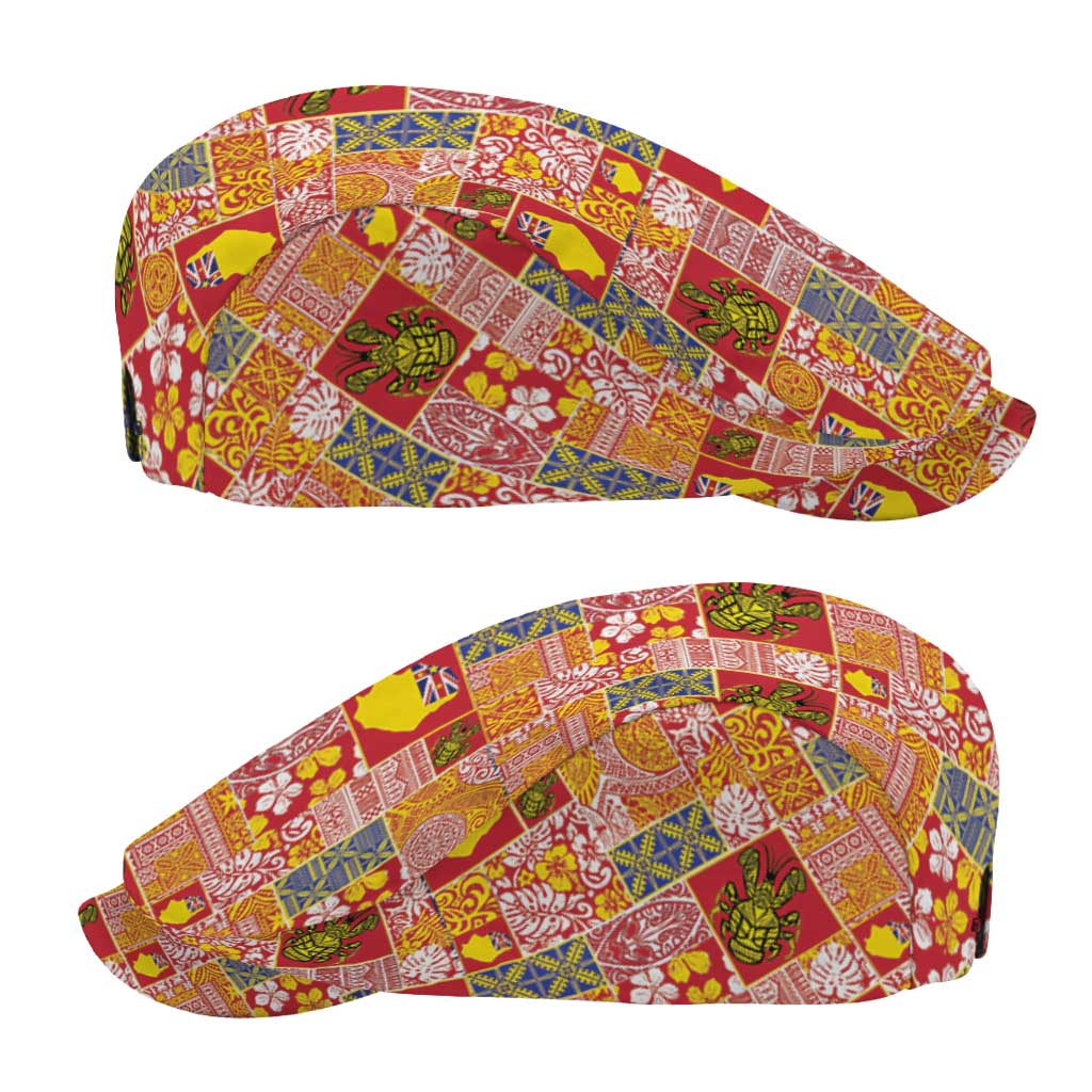 Niue Monuina e Kilisimasi Jeff Hat Pacific Patchwork Xmas Vibes - Polynesian Pride