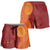 Niue Polynesian Hiapo Tattoo Art Shorts for Women Half Style Red Yellow Color - Polynesian Pride