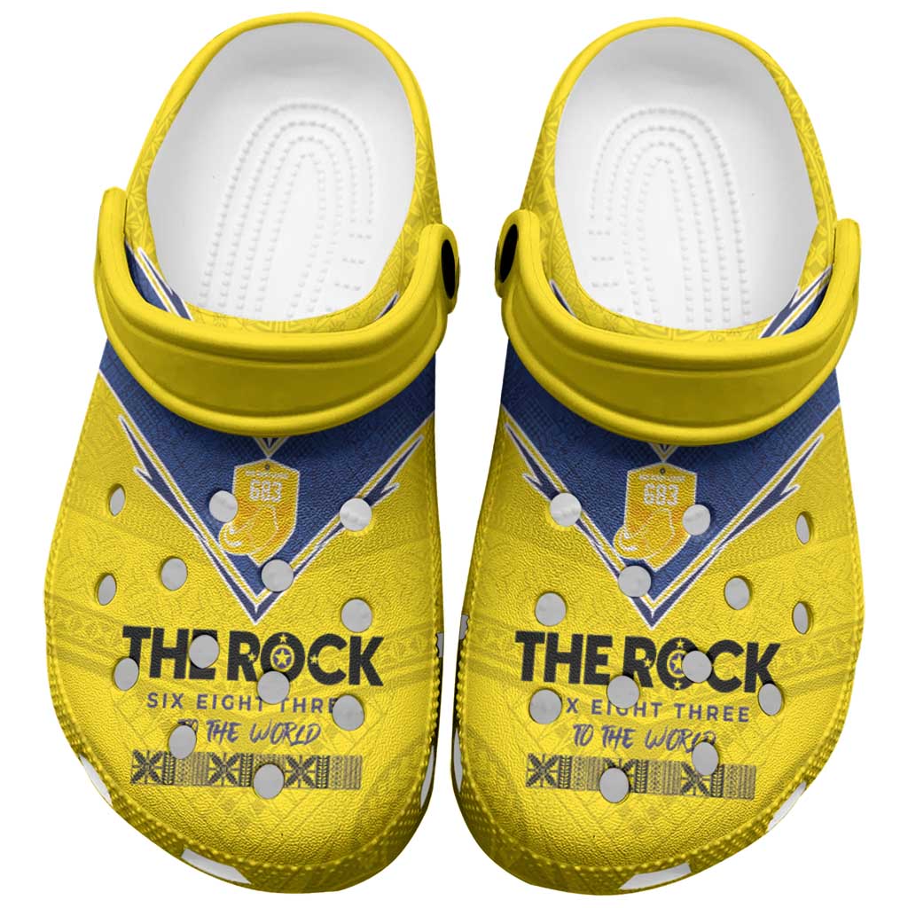 Niue Rugby Clogs Shoes Six Eight Three to The World - Hiapo Tribal Motif