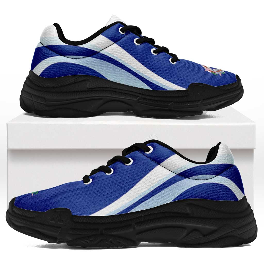 Northern Mariana Islands Chunky Sneakers Flag-Inspired Curve Style