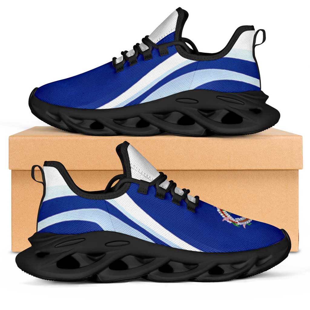 Northern Mariana Islands Clunky Sneakers Flag-Inspired Curve Style
