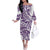 Purple Polynesian Tribal Family Matching Outfits Polynesian Off Shoulder Long Sleeve Dress And Shirt Family Set LT9 - Polynesian Pride