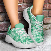 Omaomao Aloha Hawaii Chunky Sneakers Plumeria Lei With Palaka Motif - Polynesian Pride