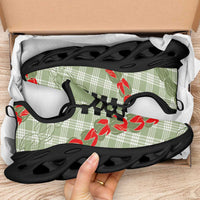 Omaomao Aloha Hawaii Clunky Sneakers Rosebud Lei With Palaka Motif - Polynesian Pride