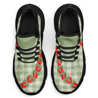 Omaomao Aloha Hawaii Clunky Sneakers Rosebud Lei With Palaka Motif - Polynesian Pride