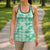 Omaomao Aloha Hawaii Hollow Tank Top Plumeria Lei With Palaka Motif - Polynesian Pride