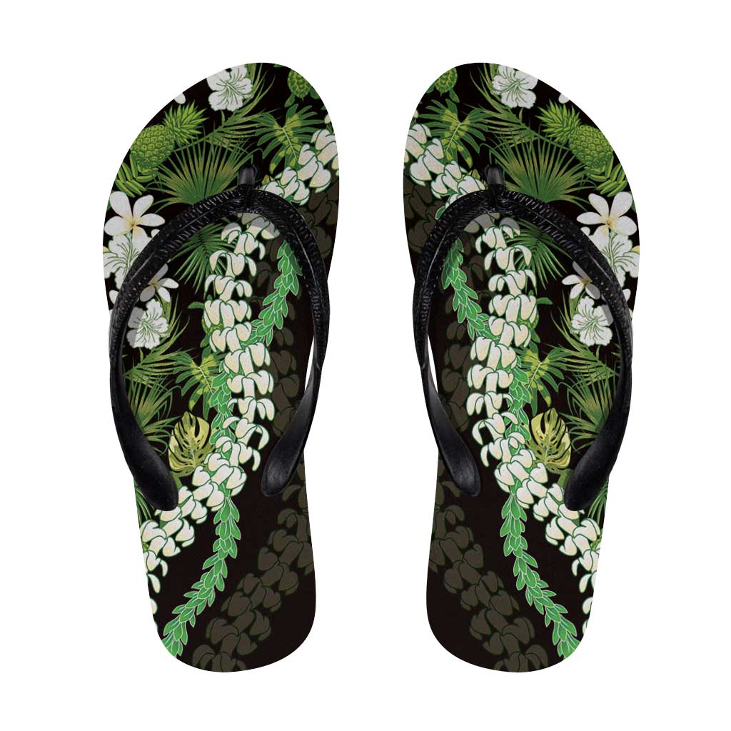 Omaomao Aloha Hawaii Lei Flip Flops Tropical Flowers Elegant Vibe - Polynesian Pride