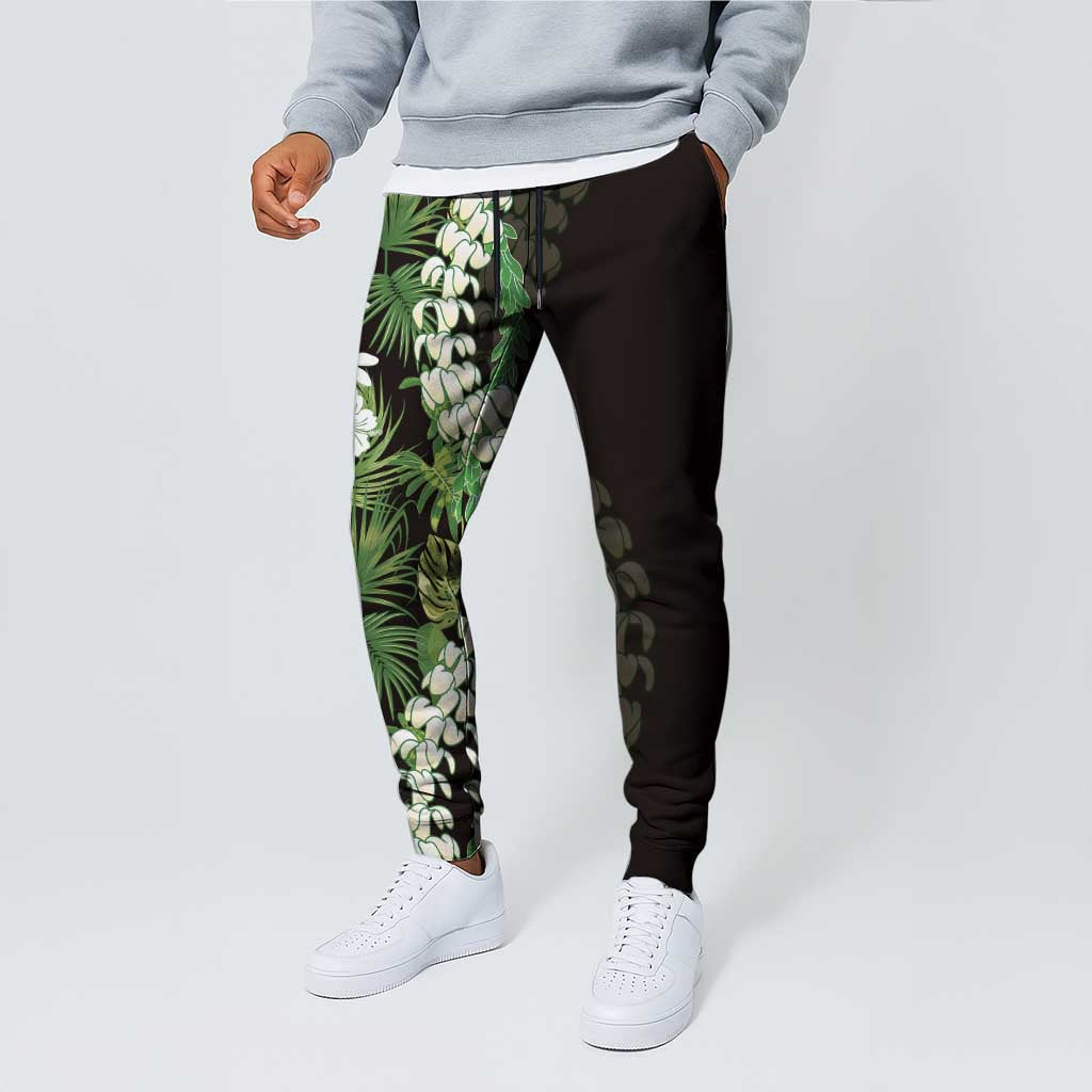 Omaomao Aloha Hawaii Lei Jogger Pants Tropical Flowers Elegant Vibe - Polynesian Pride