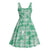 Omaomao Aloha Hawaii Midi Dress Plumeria Lei With Palaka Motif - Polynesian Pride