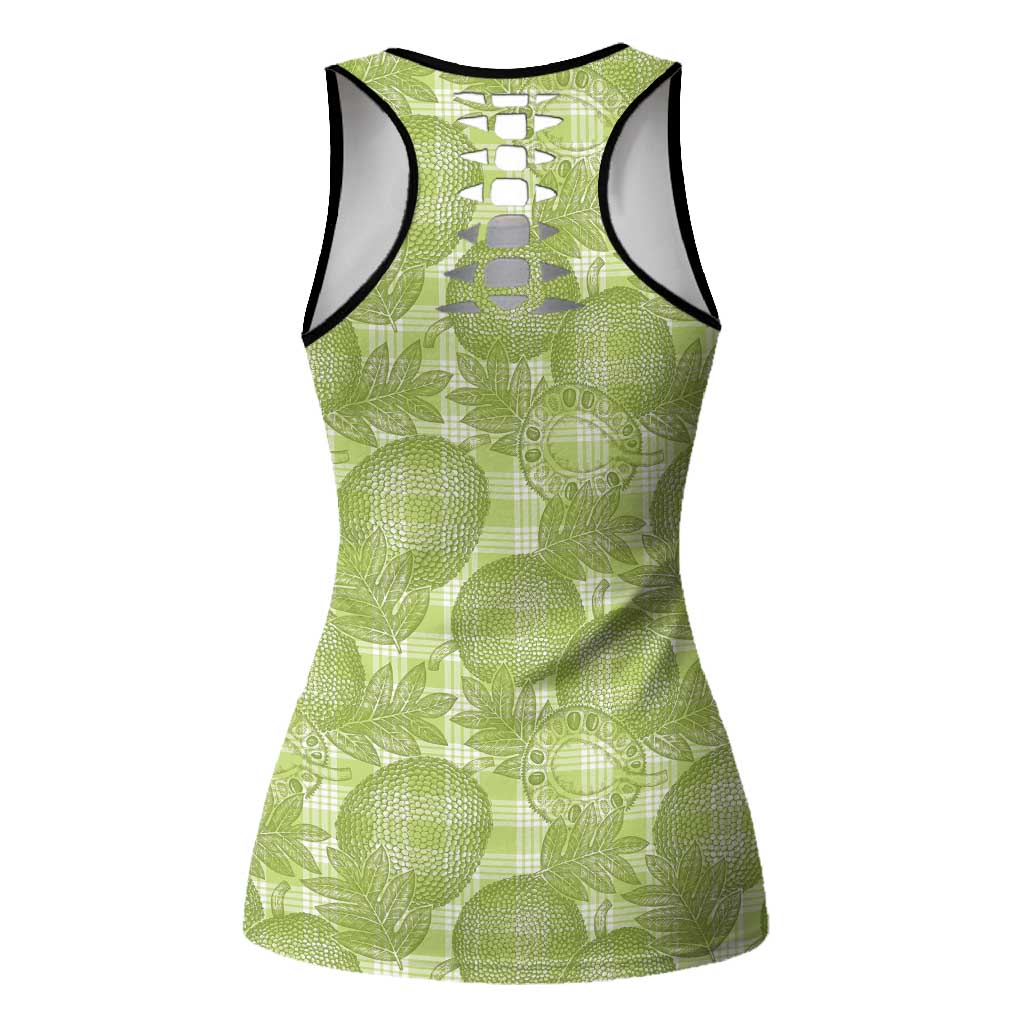 Omaomao Hawaii Breadfruit Palaka Motifs Hollow Tank Top
