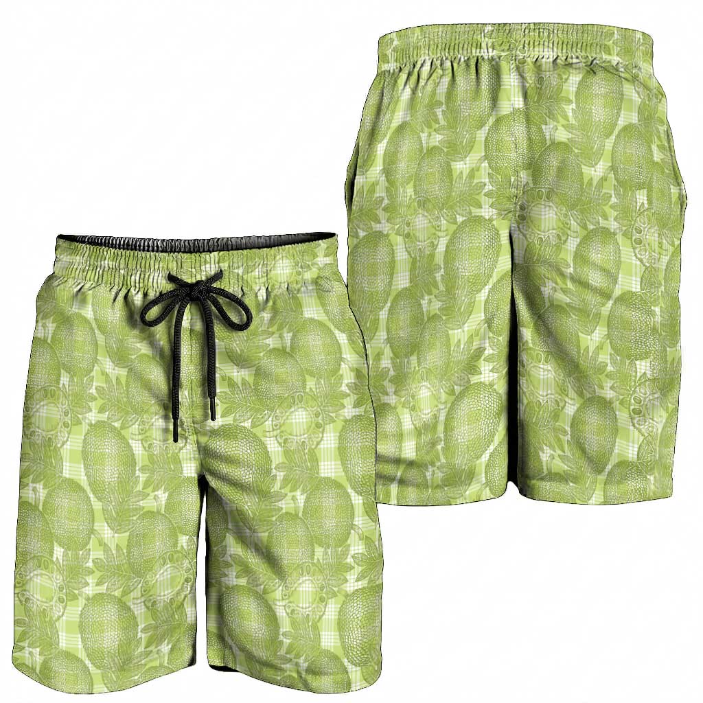 Omaomao Hawaii Breadfruit Palaka Motifs Shorts for Men