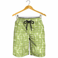 Omaomao Hawaii Breadfruit Palaka Motifs Shorts for Men