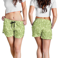 Omaomao Hawaii Breadfruit Palaka Motifs Shorts for Women