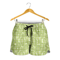 Omaomao Hawaii Breadfruit Palaka Motifs Shorts for Women
