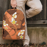 Orange Banana Leaf Hawaii Backpack Lau Maia Plumeria Tropical Summer Vibes