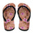 Orange Hawaii Hibiscus Tropical Flowers Motifs Flip Flops - Polynesian Pride