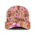 Orange Hawaii Hibiscus With Tropical Flowers Motifs Baseball Net Cap - Polynesian Pride