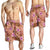 Orange Hawaii Hibiscus With Tropical Flowers Motifs Shorts for Men - Polynesian Pride