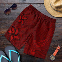 Oxblood Polynesia Shorts for Men Hawaiian Tribal Hammerhead Shark Tattoo - Polynesian Pride