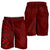 Oxblood Polynesia Shorts for Men Hawaiian Tribal Hammerhead Shark Tattoo - Polynesian Pride