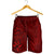Oxblood Polynesia Shorts for Men Hawaiian Tribal Hammerhead Shark Tattoo - Polynesian Pride