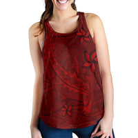 Oxblood Polynesia Women Racerback Tank Hawaiian Tribal Hammerhead Shark Tattoo - Polynesian Pride