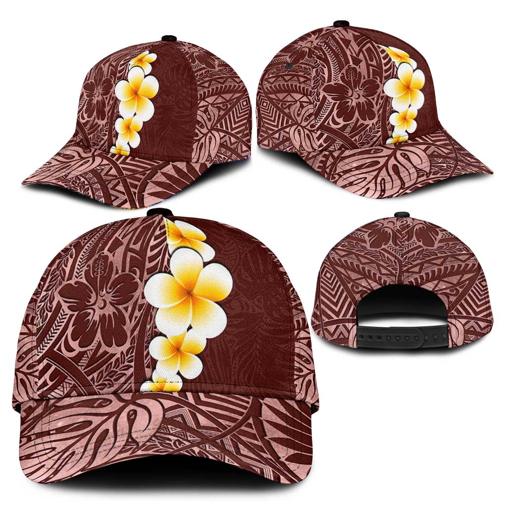 Oxblood Tropical Plumeria With Galaxy Polynesian Art Classic Cap LT14