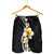 Pacific Hibiscus and Plumeria Tapa Pattern Shorts for Men Black Color - Polynesian Pride