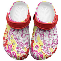 Palaka with Honu and Hibiscus Clogs Shoes Hawaiian Heritage Spirit - Polynesian Pride
