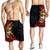 Papua New Guinea Christmas Shorts for Men Funny Melanesian Santa with Bird-of-paradise Tribal Style - Polynesian Pride