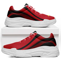 Papua New Guinea Chunky Sneakers Flag-Inspired Curve Style