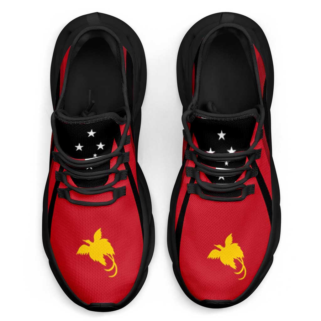 Papua New Guinea Clunky Sneakers Flag-Inspired Curve Style