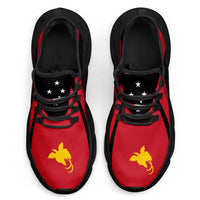 Papua New Guinea Clunky Sneakers Flag-Inspired Curve Style