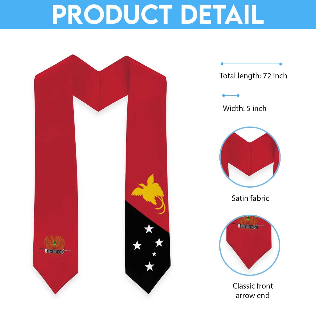 Papua New Guinea Graduation Stole Flag Style