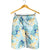 Pastel Cyan Tropical Hawaii Shorts for Men Seamless Monstera Plumeria Hawaiian Pattern - Polynesian Pride