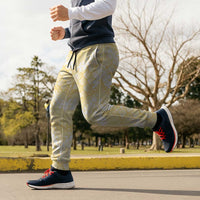 Pastel Yellow Mermaid Puakenikeni Maile Lei Jogger Pants