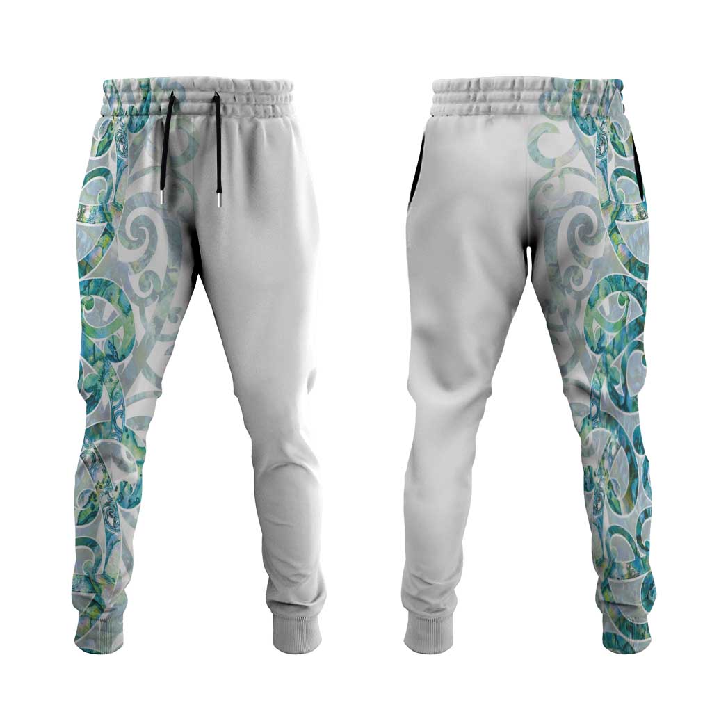 Paua Shell Maori Jogger Pants Koru Kowhaiwhai