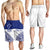 Personalised Toa Samoa Rugby Spirit Shorts for Men White Samoan Tribal Pattern - Polynesian Pride